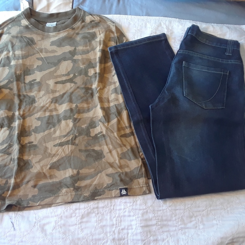 BOYS 16 PAPER DENIM jeans & camo bundle